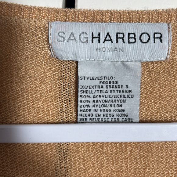 Tan-gold blouse by SAG HARBOR in size 3X - Picture 7 of 14